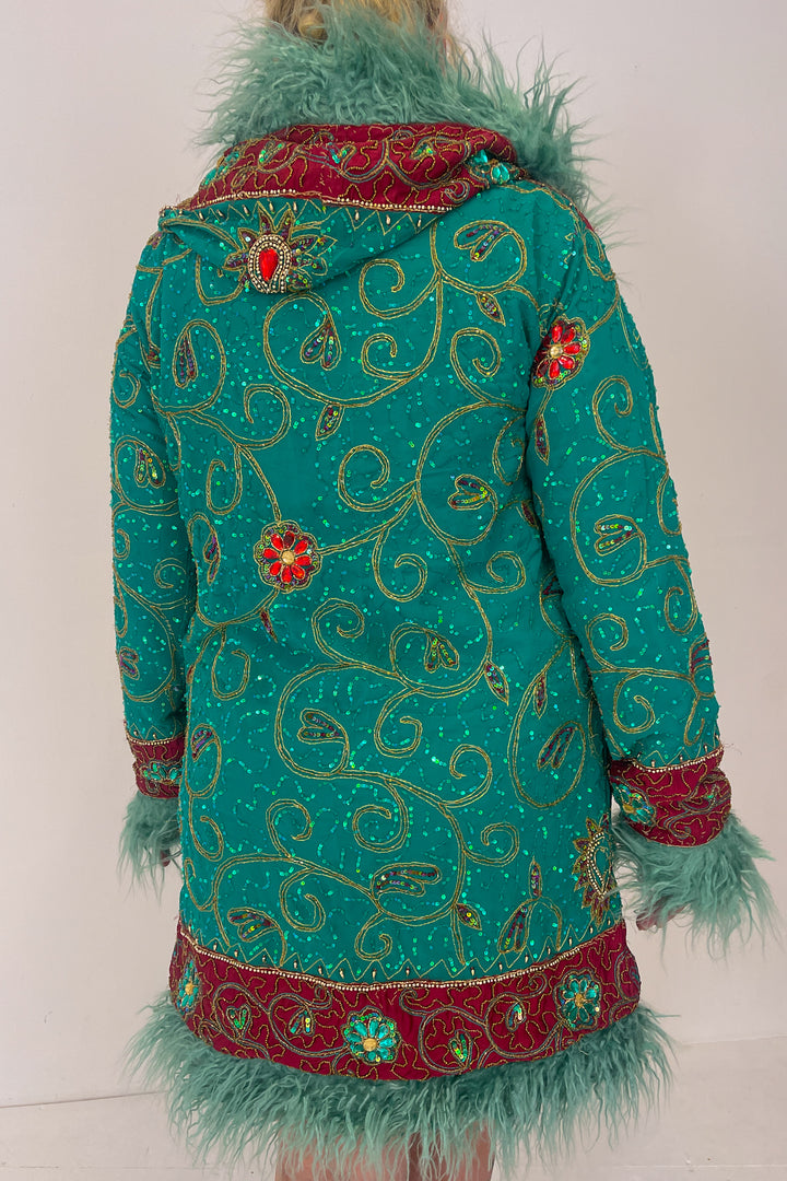 Sari Coat XL Hooded viola