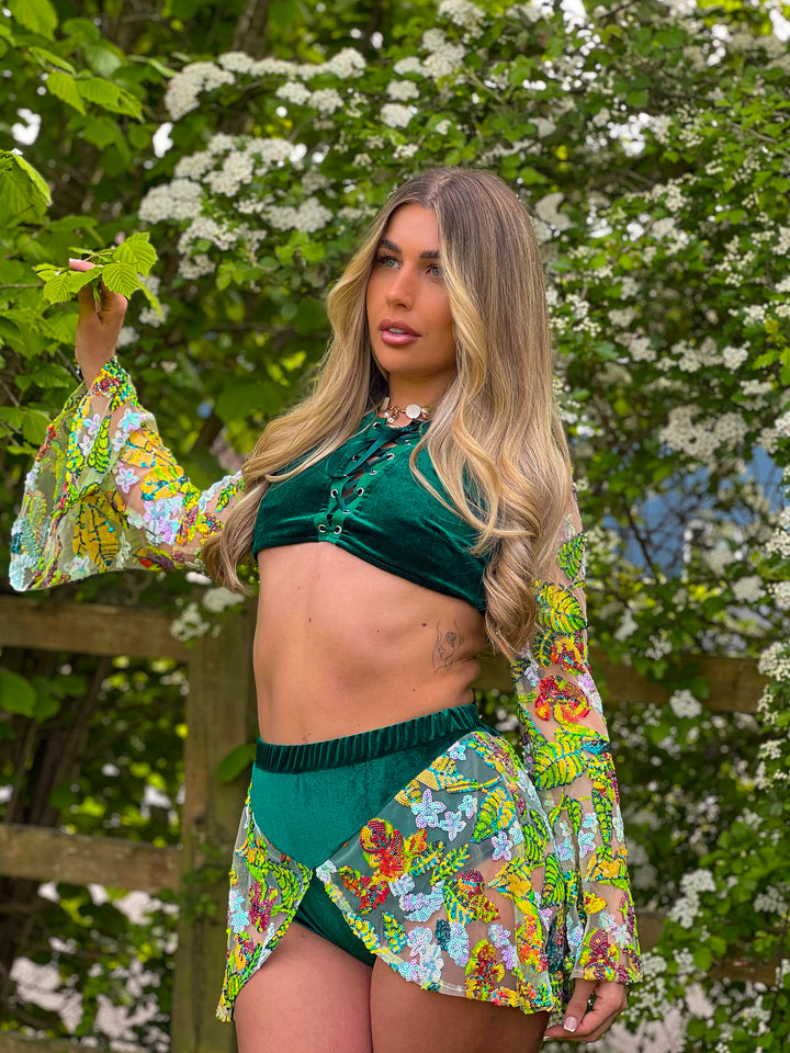Ivy Sequin Skater Skirt
