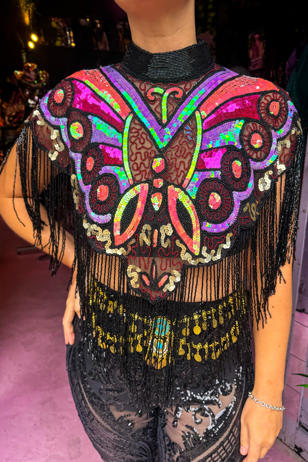 Wild Bloom Beaded Capelet