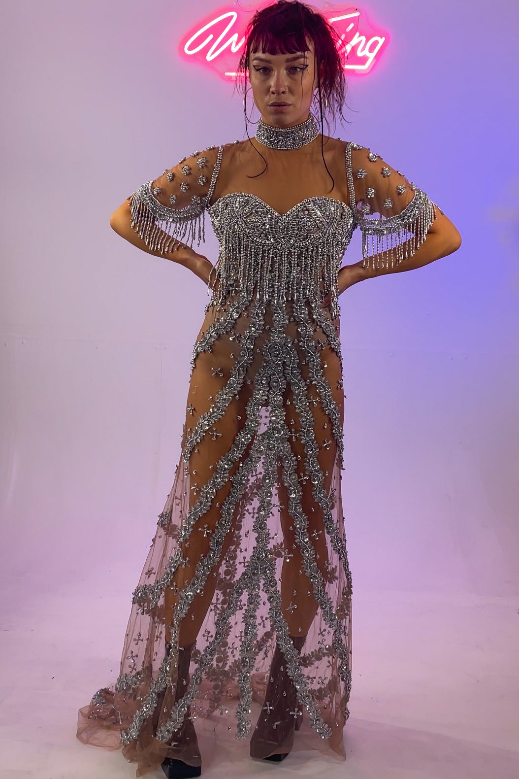 Kendall Silver Maxi Dress | Rave &amp; Festival Fashion