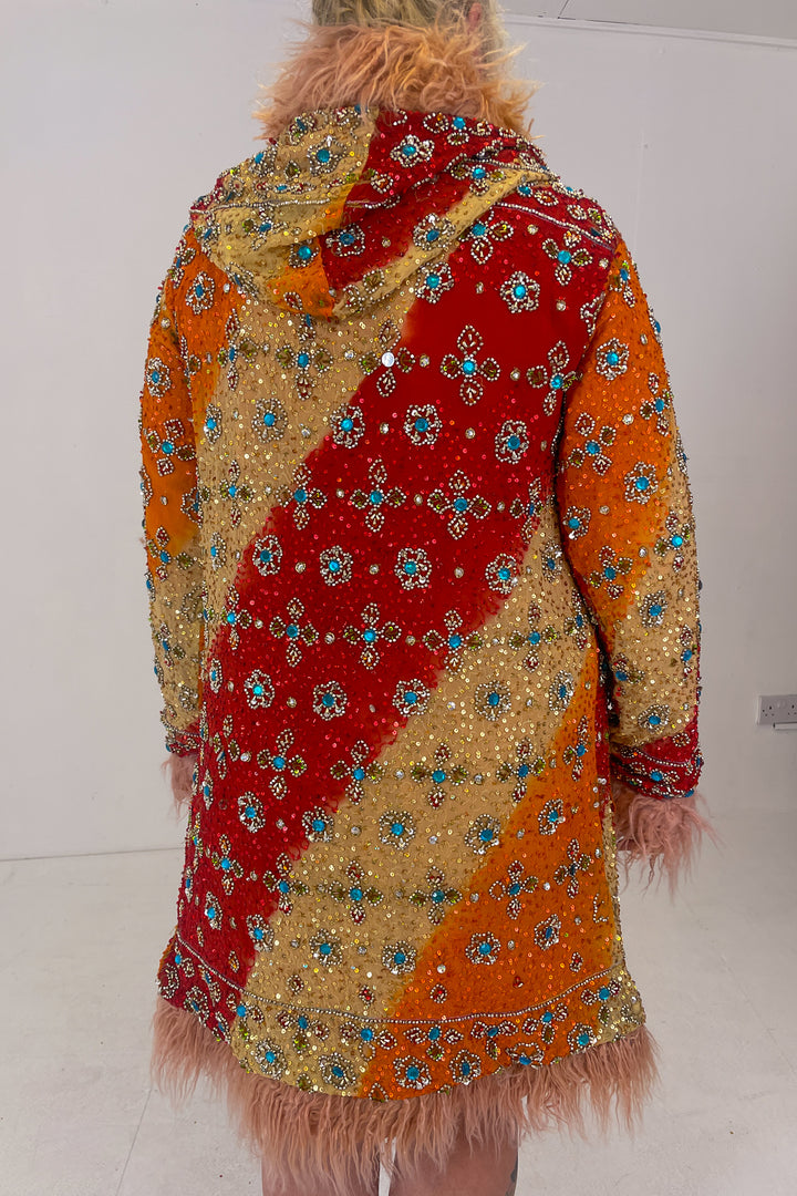 Sari Coat XL Hooded Geraldine