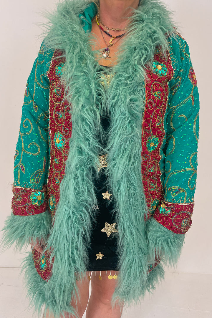 Sari Coat XL Hooded viola
