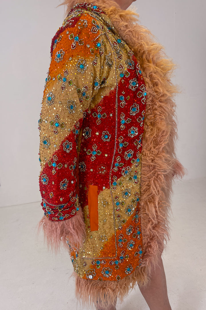 Sari Coat XL Hooded Geraldine