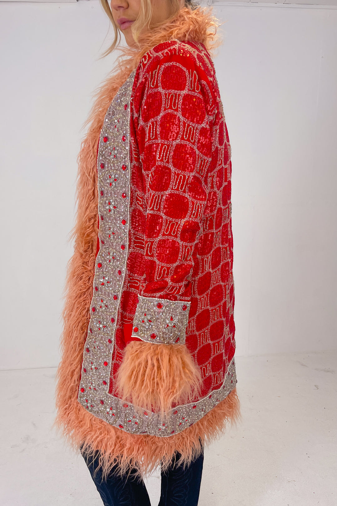 Sari Coat L Ruby