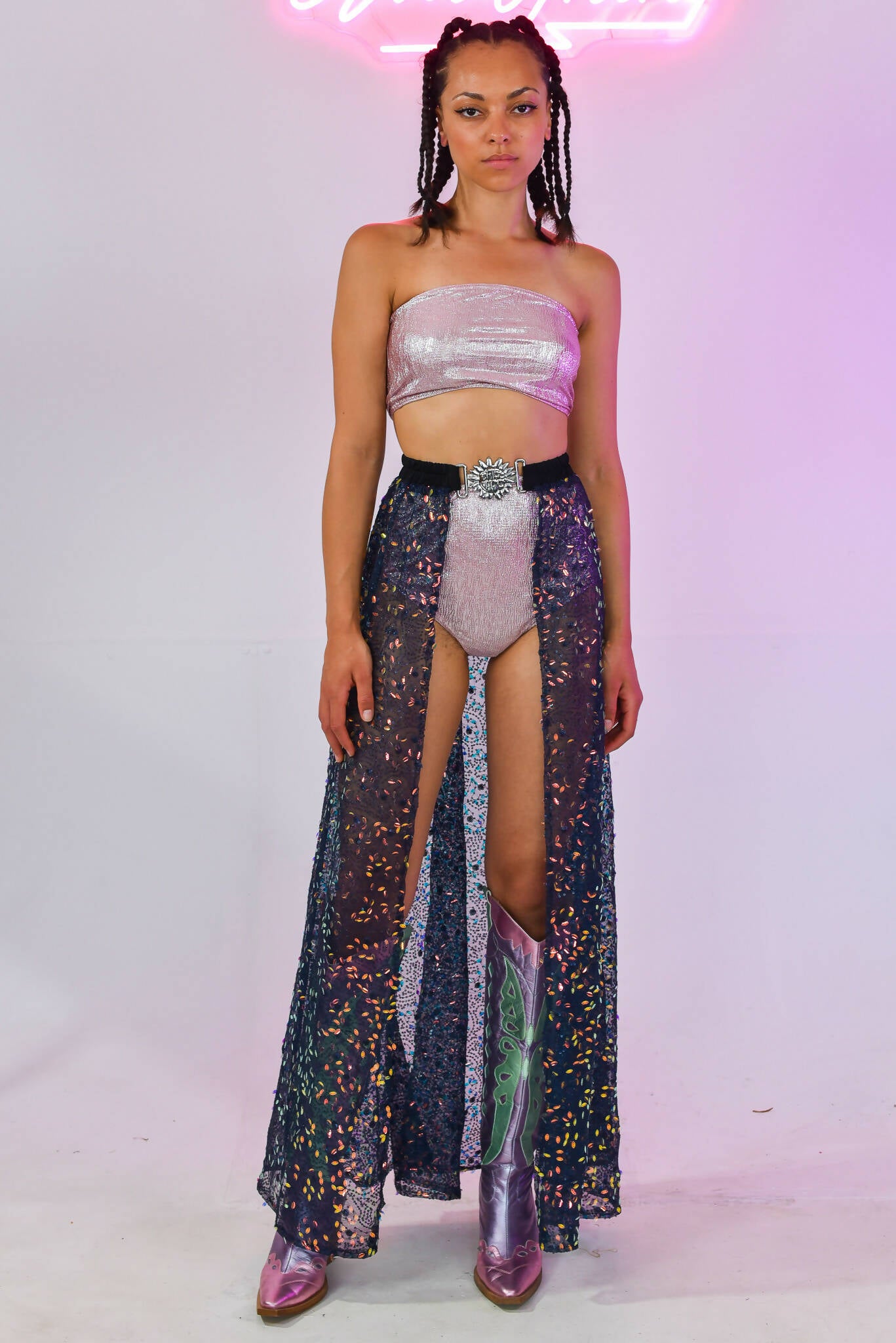 Star Gazer Pink Bandeau Top | Rave &amp; Festival Fashion