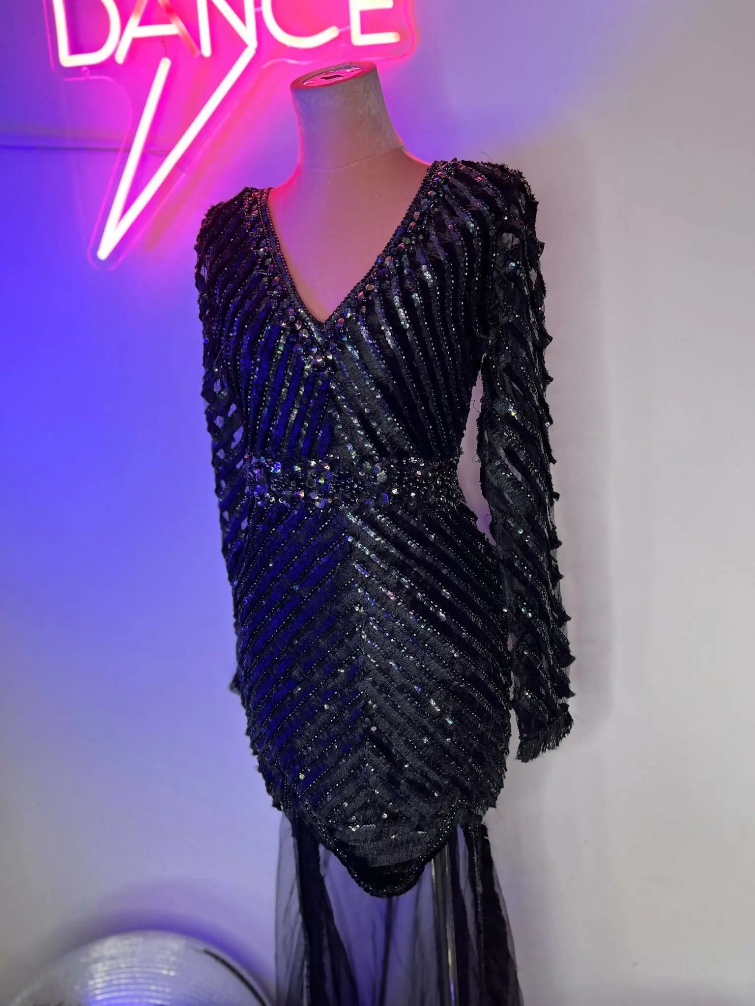 Kiss Me Black Sequin Gown Dress | Rave &amp; Festival Fashion
