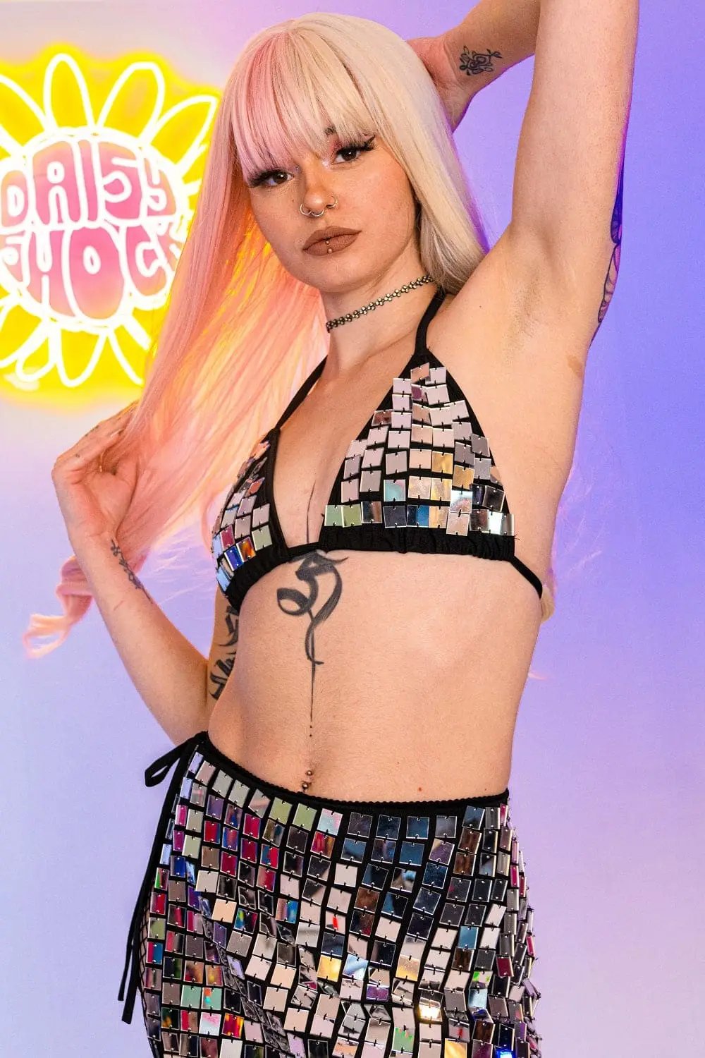 Molly Mirror Triangle Bikini Top | Rave &amp; Festival Fashion