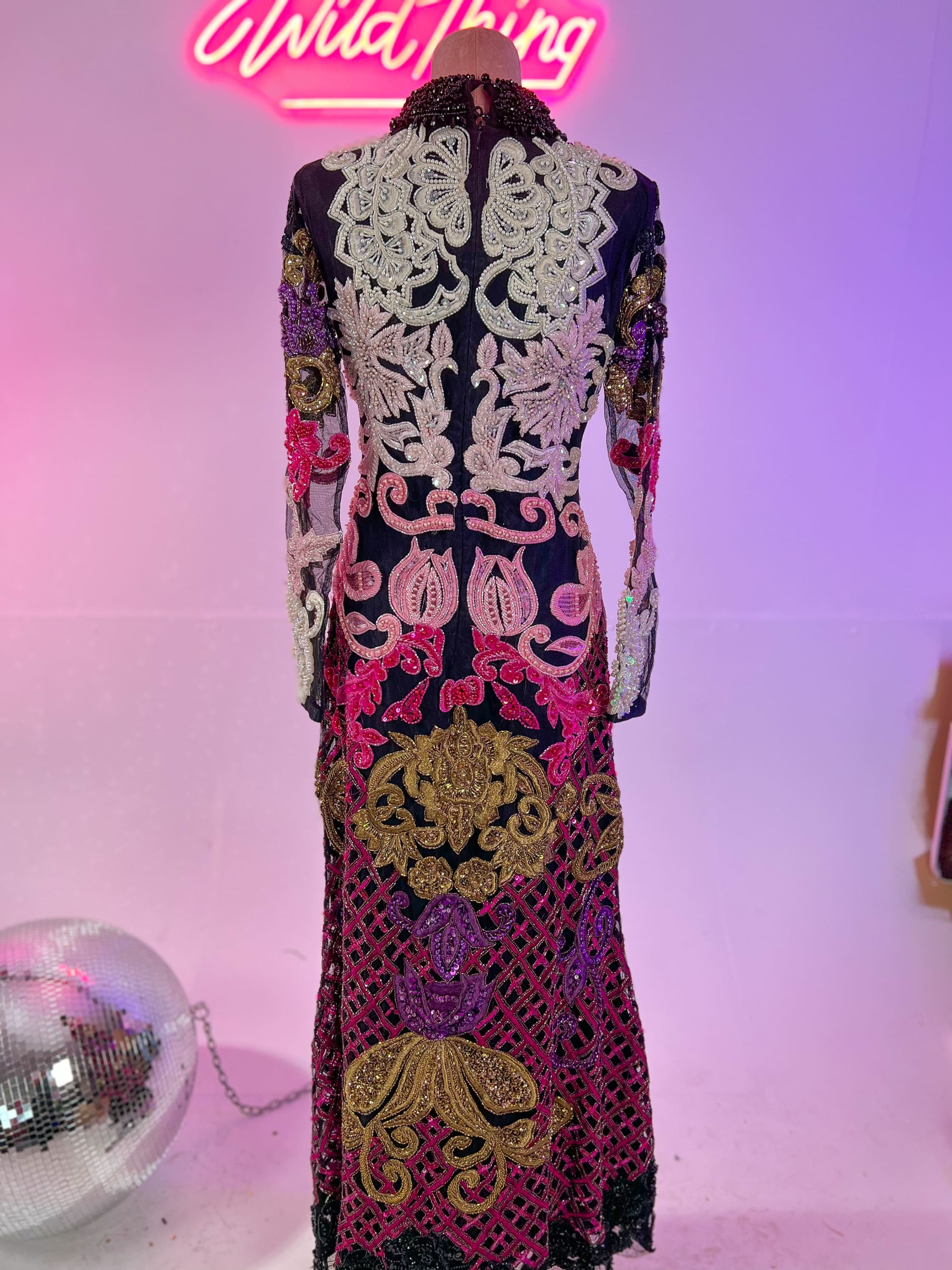 Rainbow Maxi Sequin Gown dress | Rave &amp; Festival Fashion