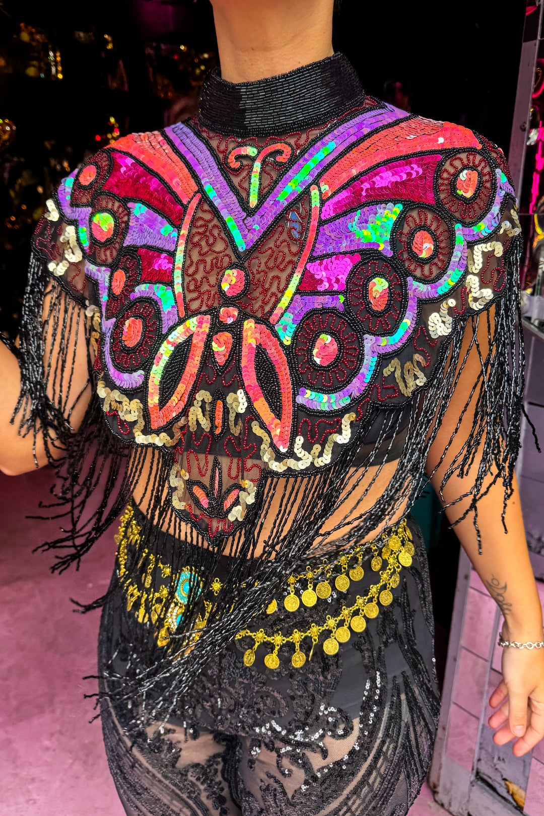 Wild Bloom Beaded Capelet