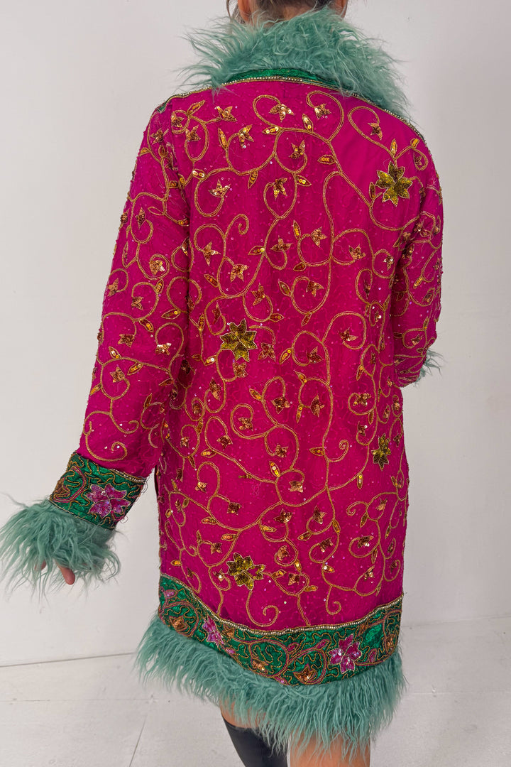 Sari Coat M Rose