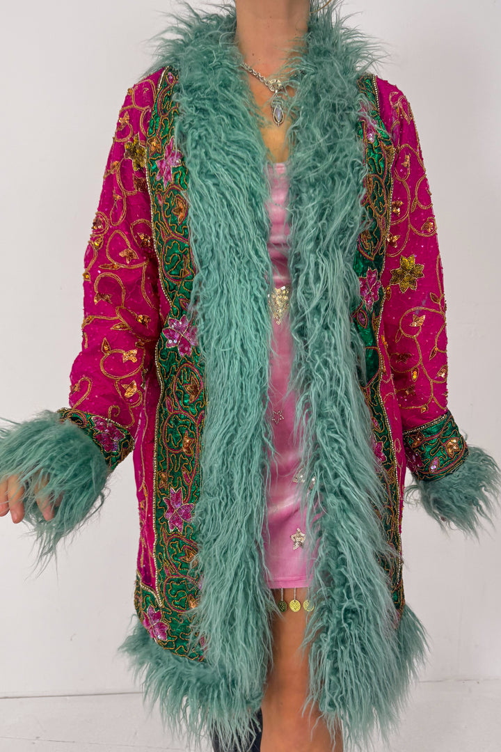 Sari Coat M Rose