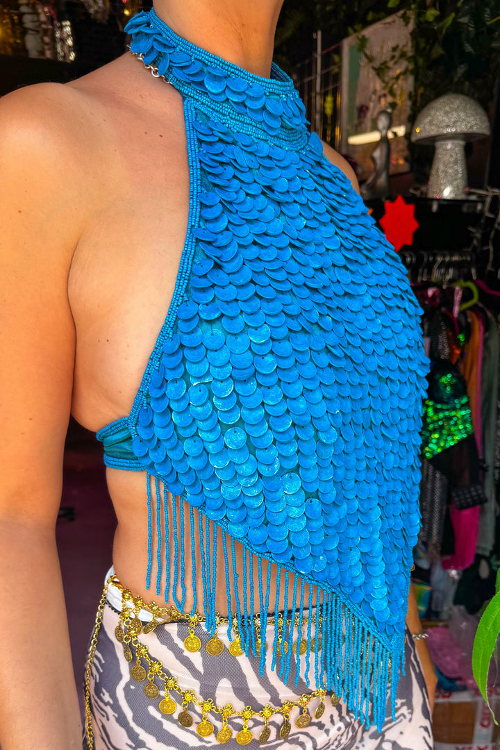 Oceana Blue Shell Top