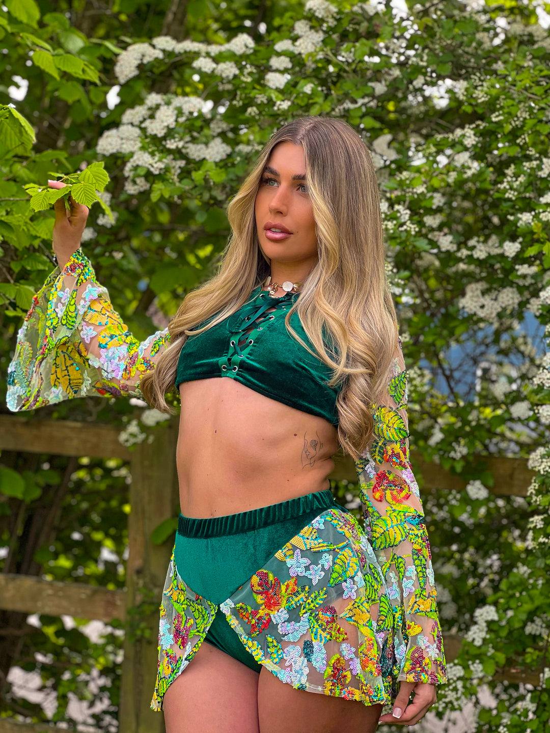 Ivy Sequin Skater Skirt
