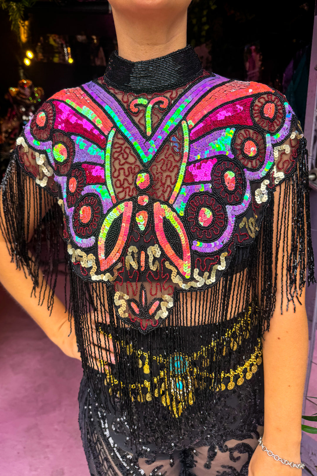 Wild Bloom Beaded Capelet