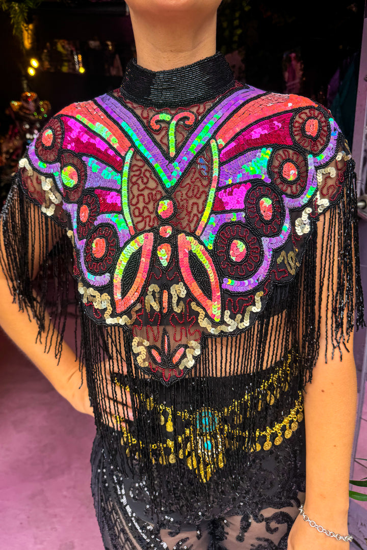 Wild Bloom Beaded Capelet