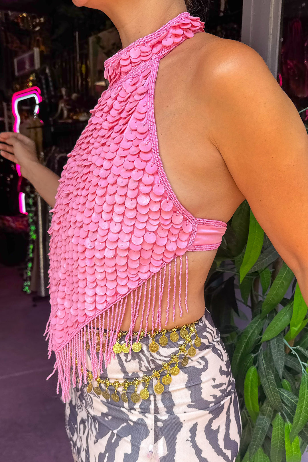 Oceana Pink Shell Top