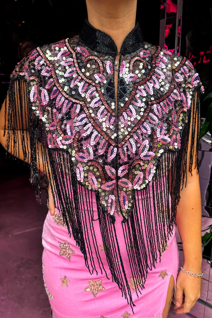 Peony Dreams Beaded Capelet