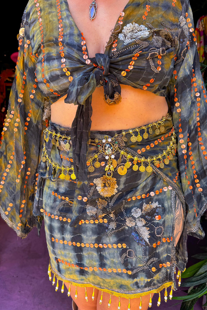Midnight Skirt Bell Sleeve Set