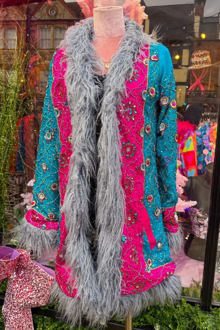 Sari Coat Ocean | UK size 10-12