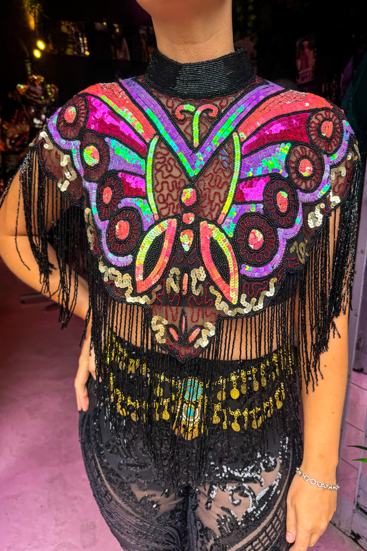 Wild Bloom Beaded Capelet