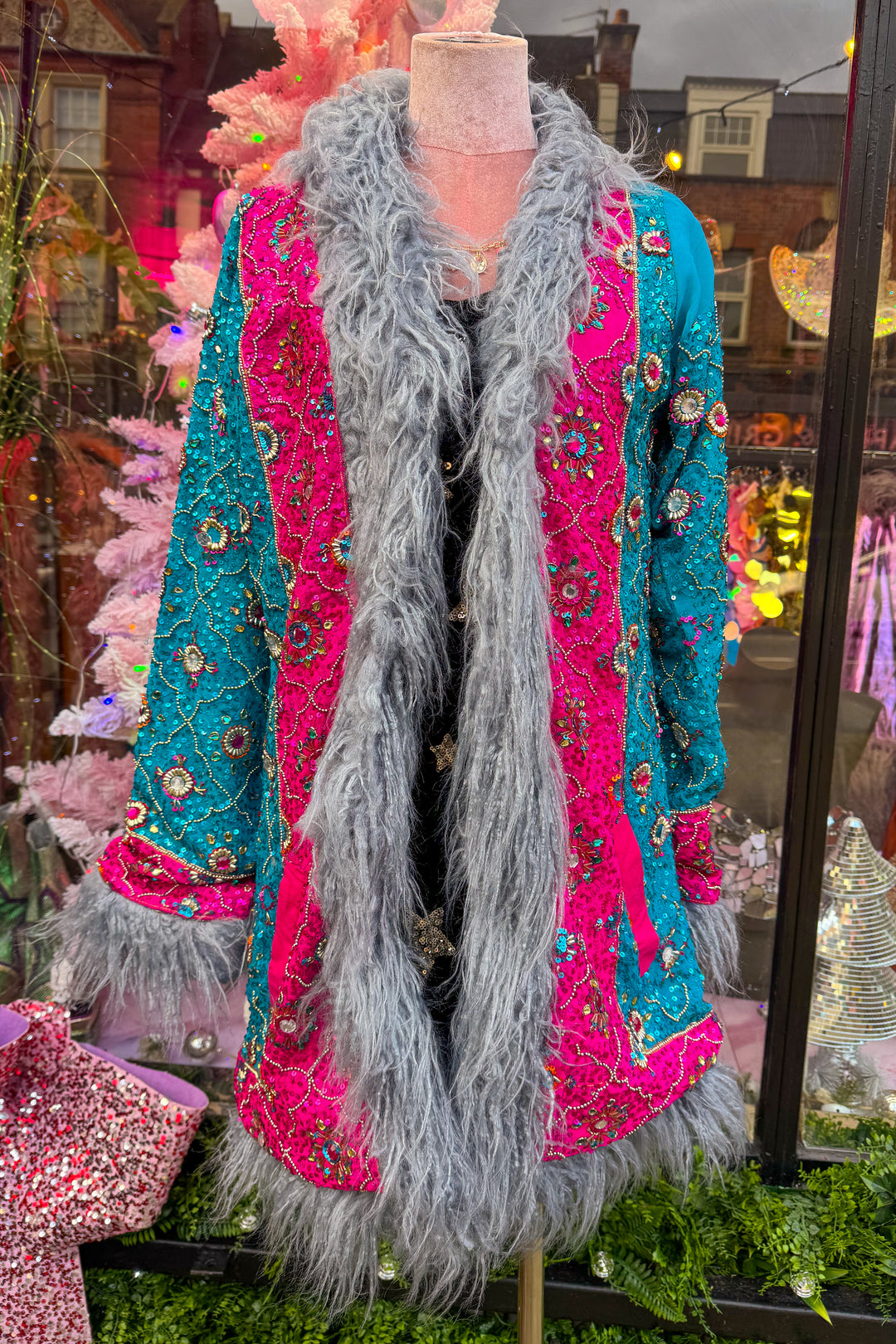 Sari Coat Ocean | UK size 10-12
