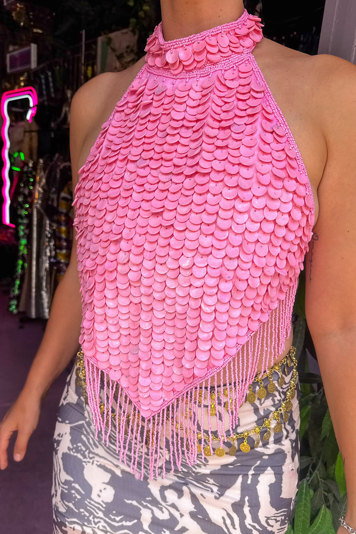 Oceana Pink Shell Top
