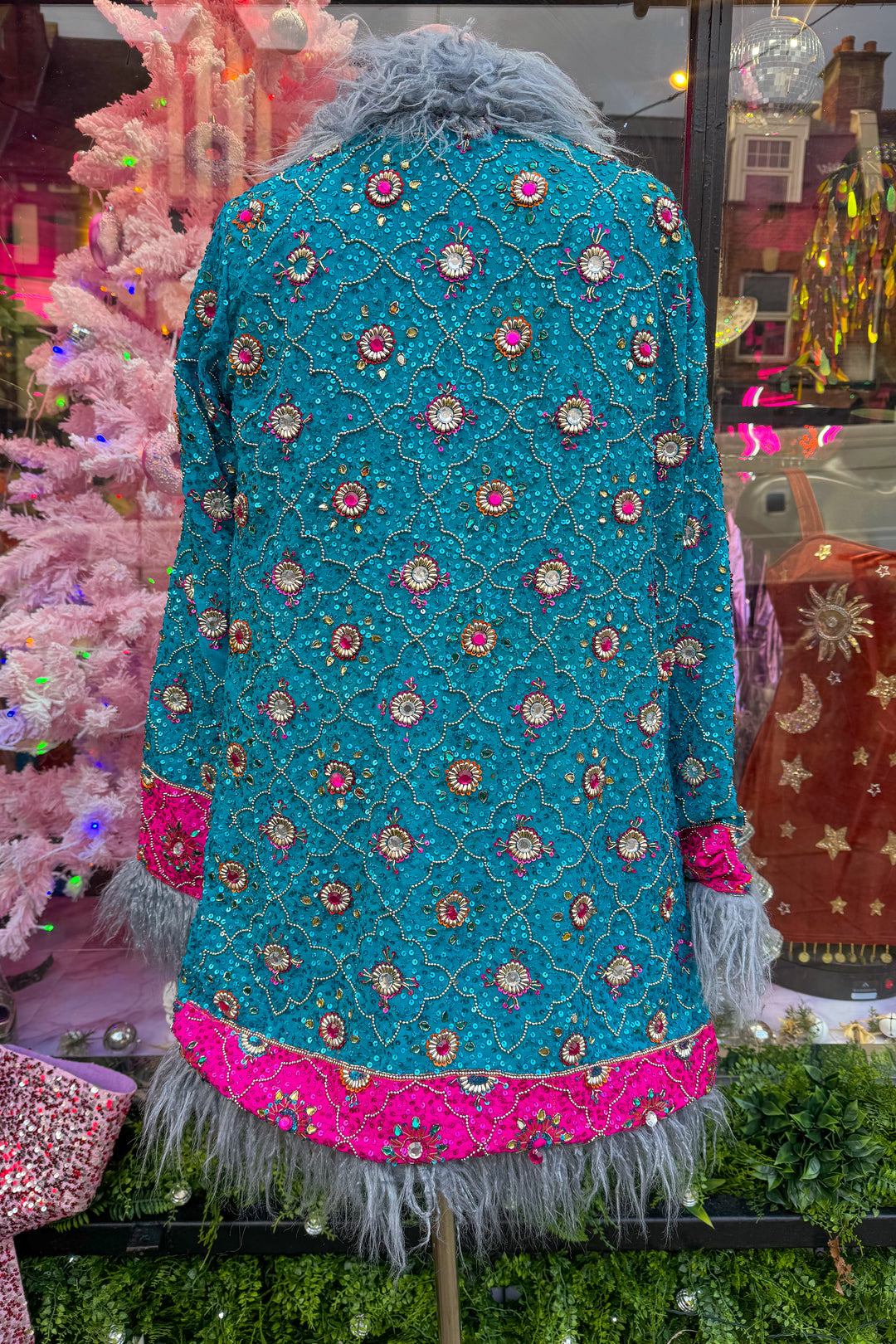 Sari Coat Ocean | UK size 10-12