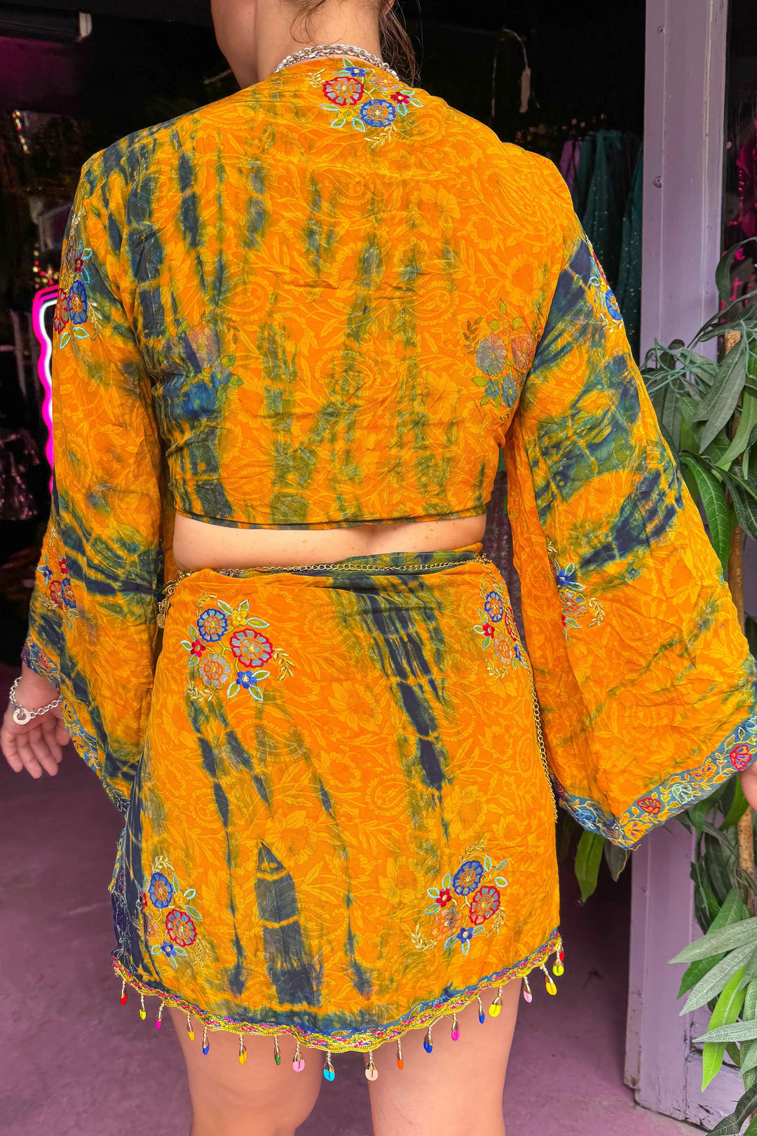 Tiger Skirt Bell Sleeve Set