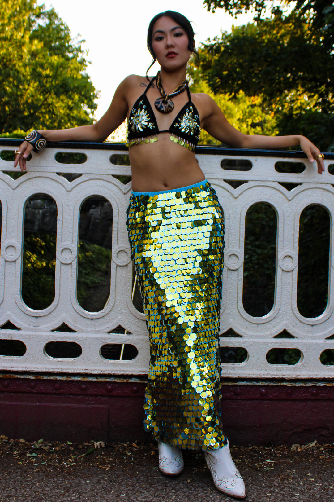 Liquid Sun Maxi Skirt