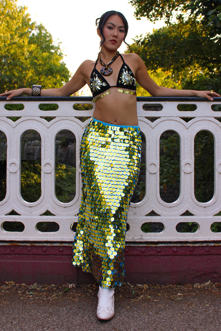 Liquid Sun Maxi Skirt