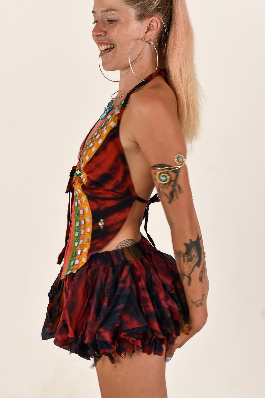 moonstone: Butterfly top and rag skirt set