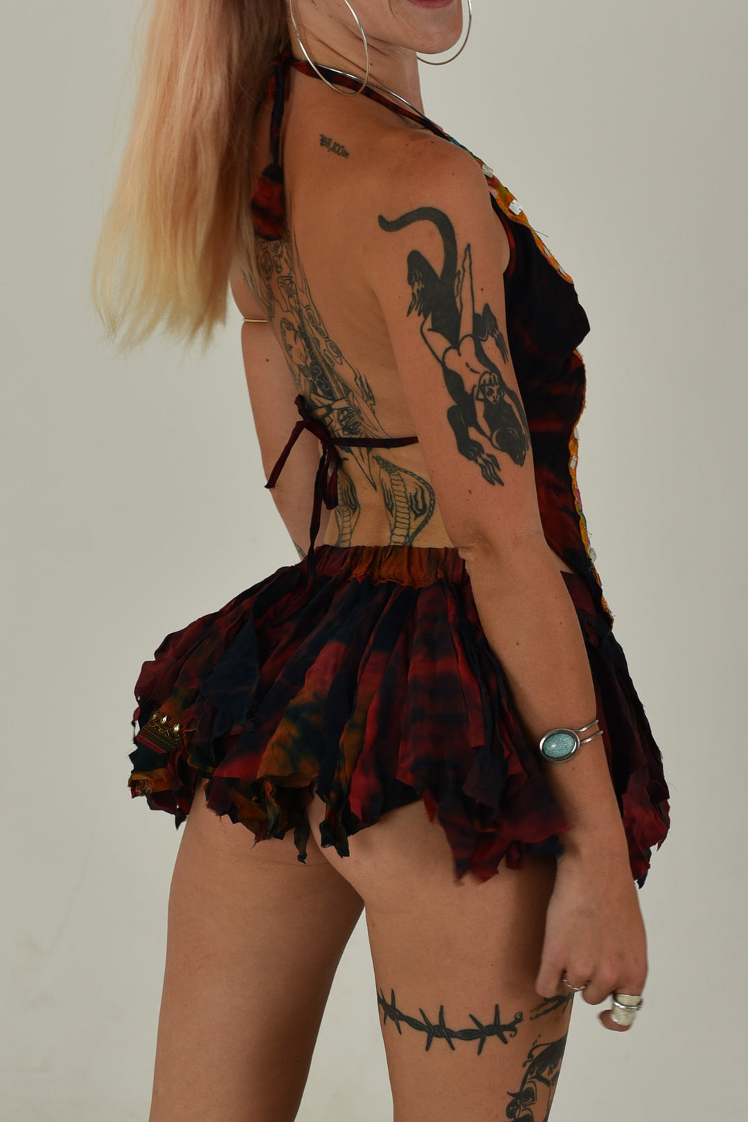 moonstone: Butterfly top and rag skirt set