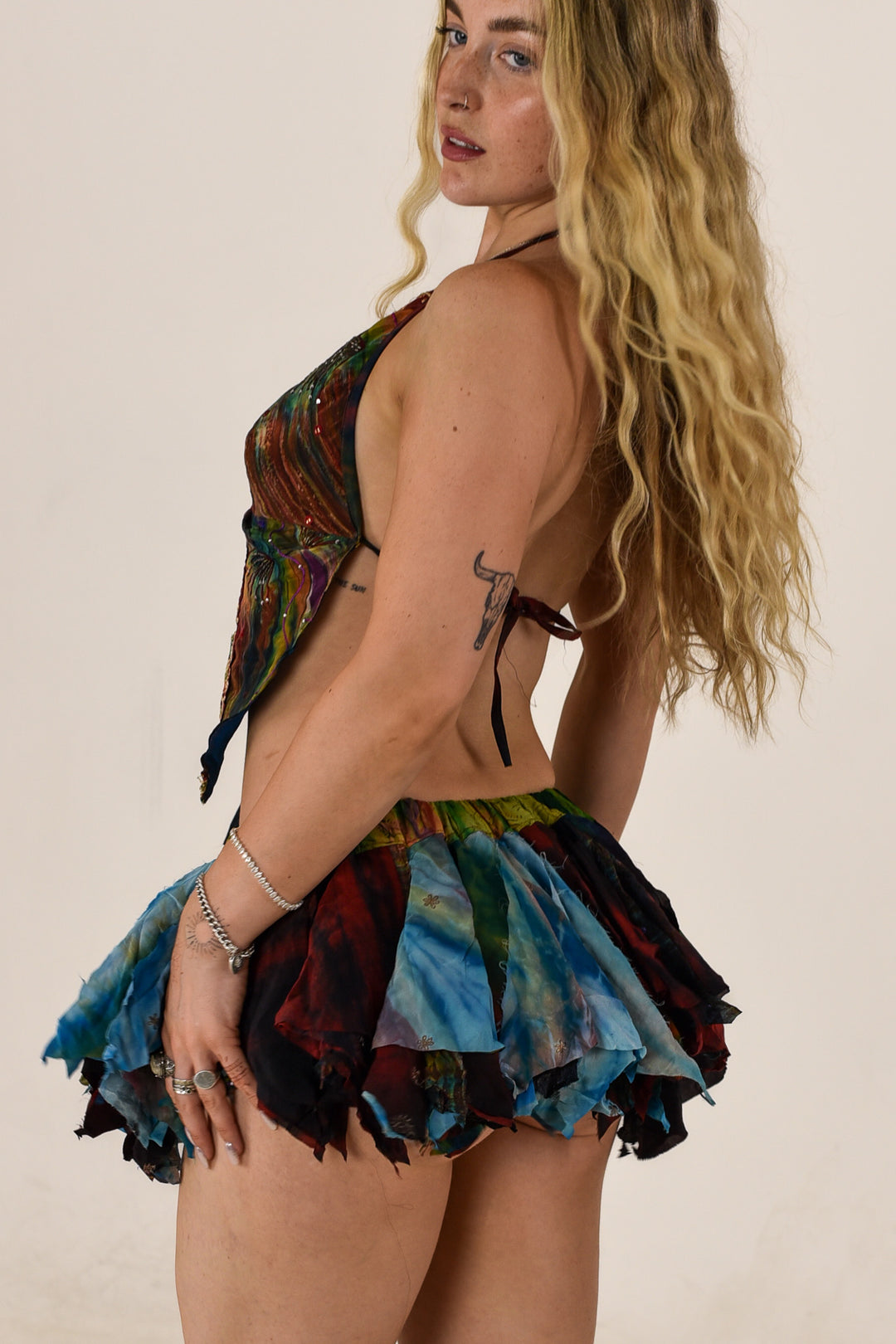 Woodstock: Butterfly top and rag skirt set