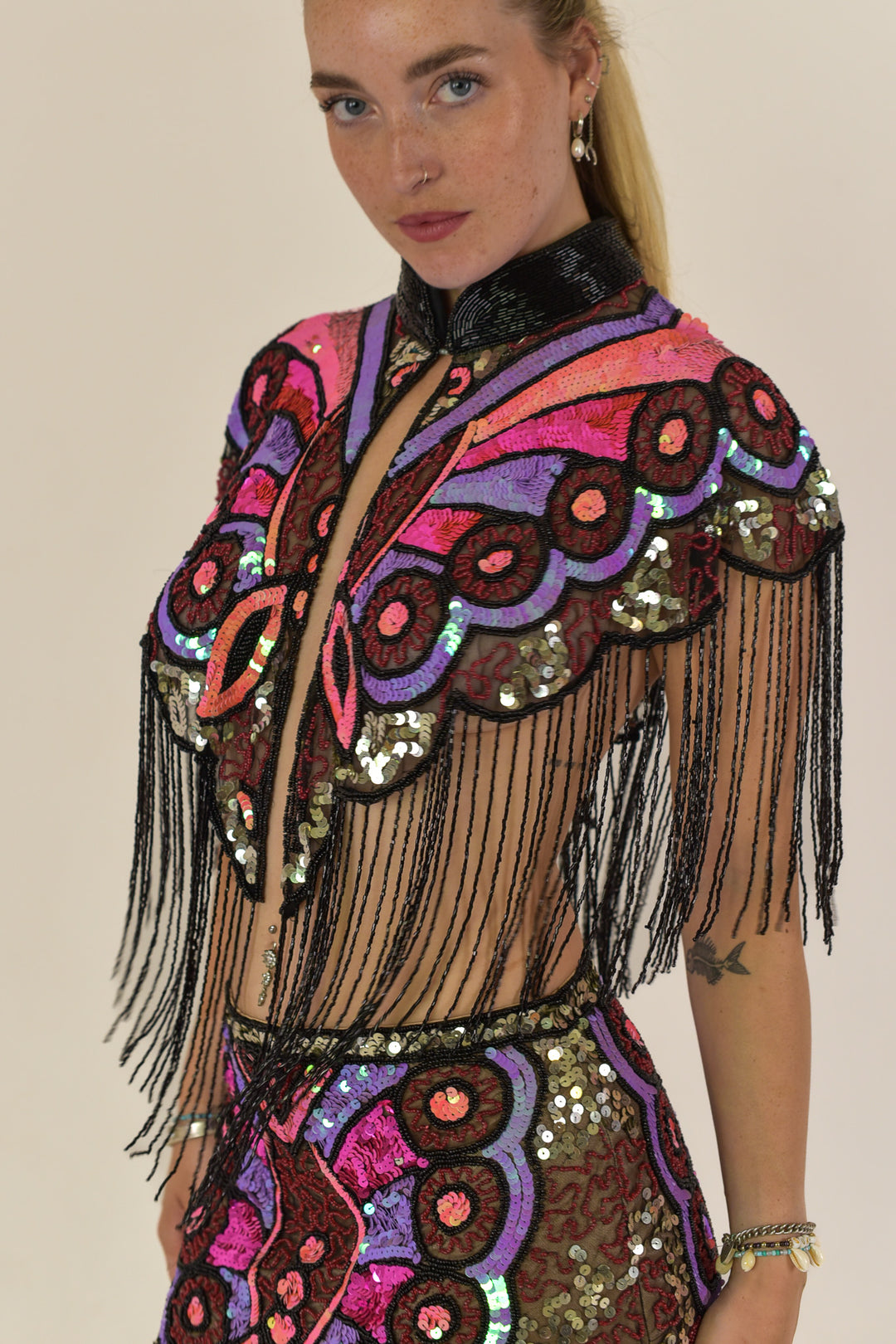 Wild Bloom Beaded Capelet