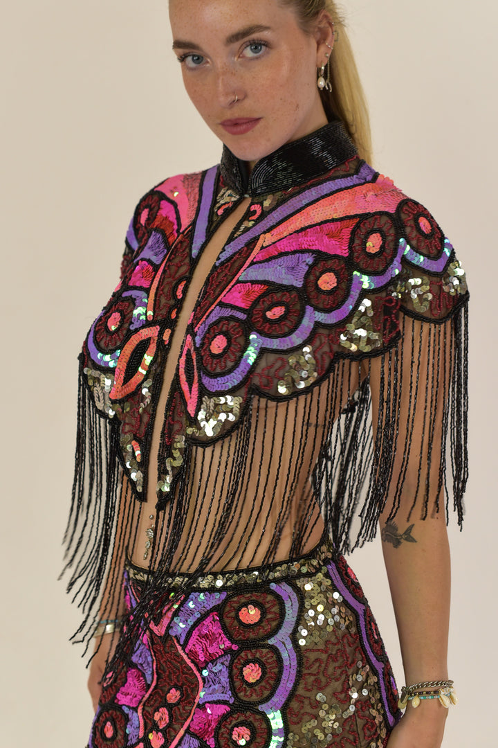 Wild Bloom Beaded Capelet