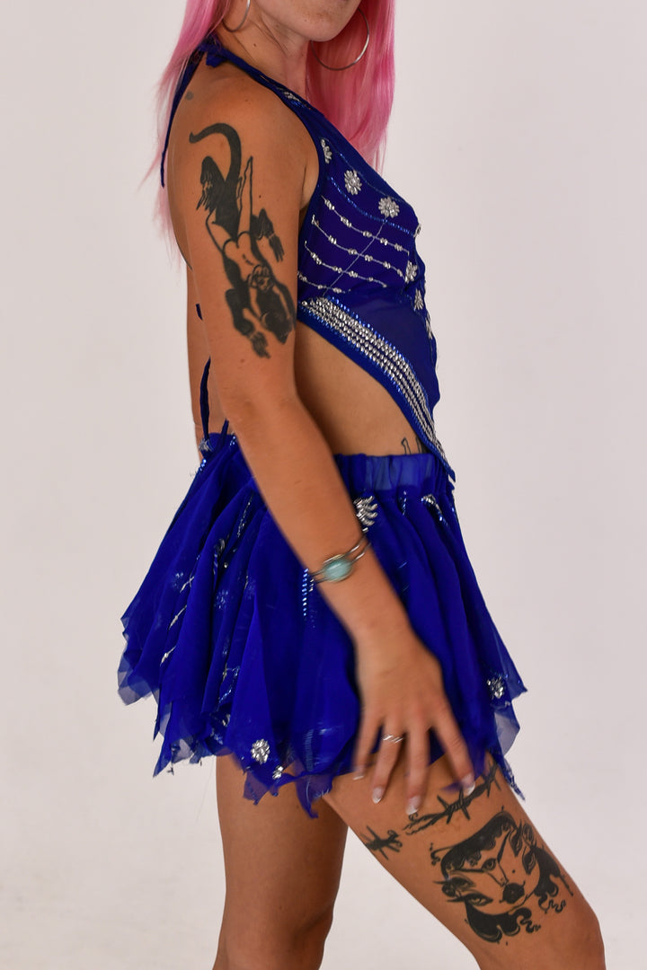 Honey Halter Top &amp; Rag Skirt Set