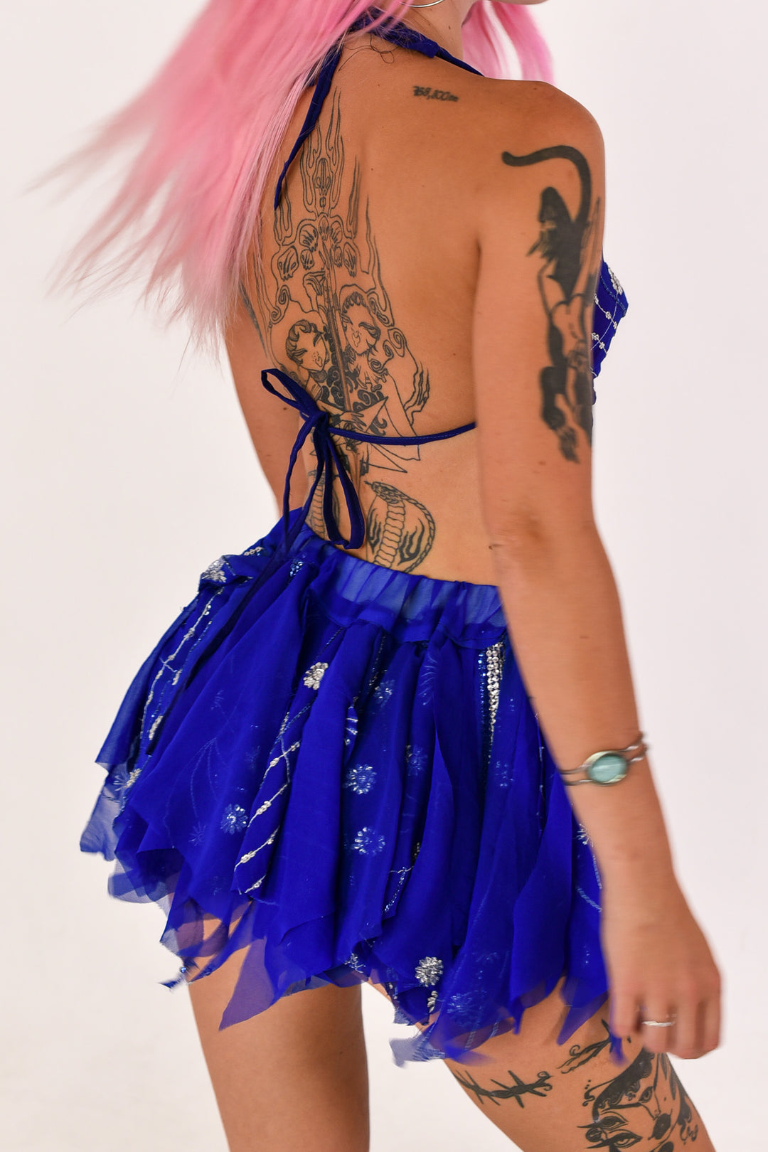 Honey Halter Top &amp; Rag Skirt Set