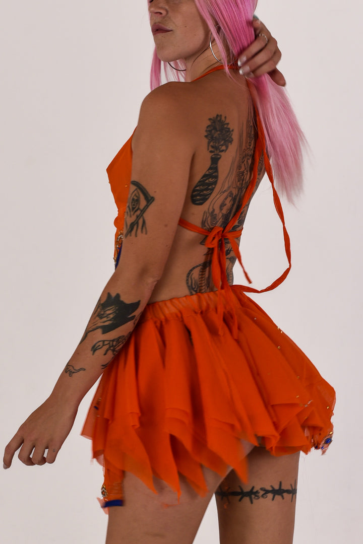 Amberglow Halter Top and Skirt