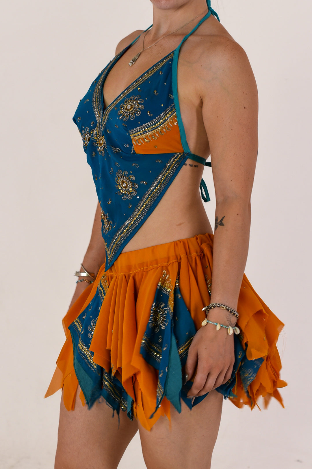 Tropicana Halter Top and Skirt Set