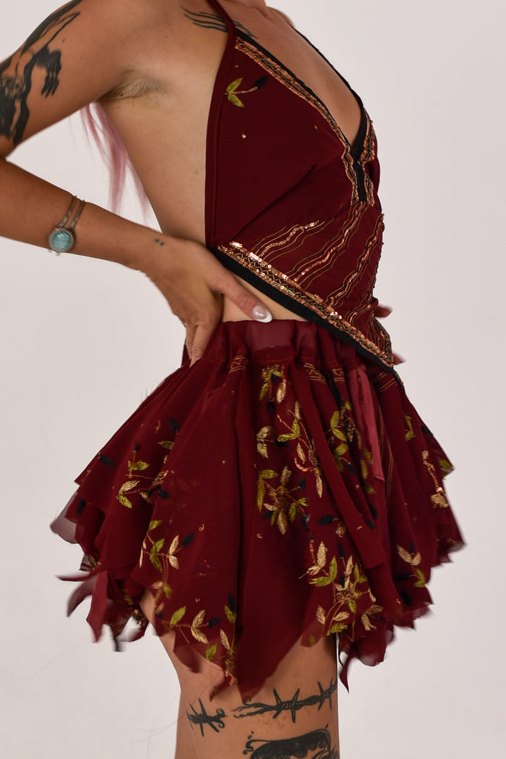 Hazel Halter Top and Skirt Set