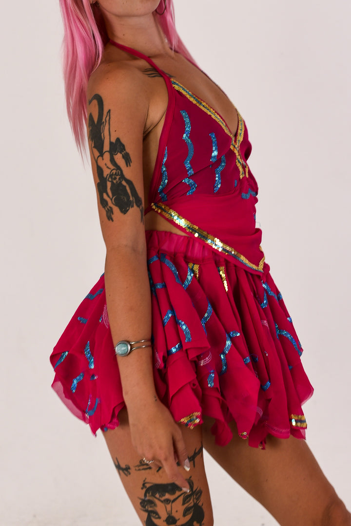 Fairy Floss Halter Top and Skirt Set