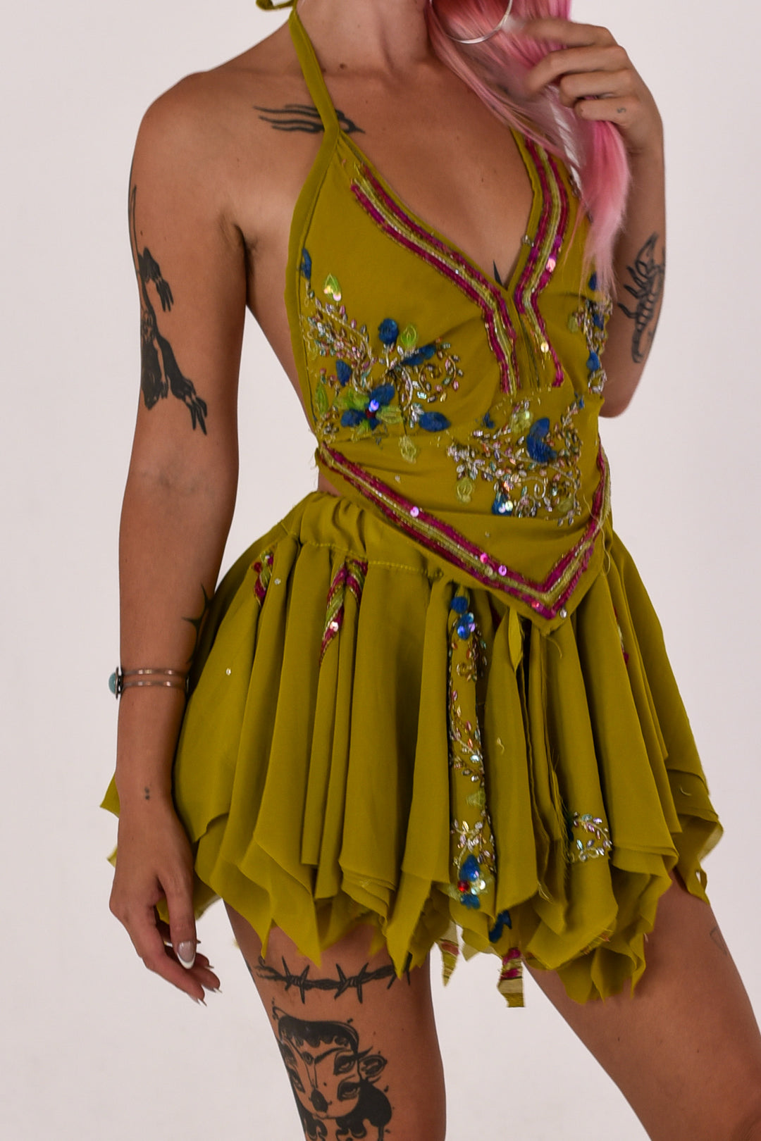 Forest Fae Halter Top and Skirt Set