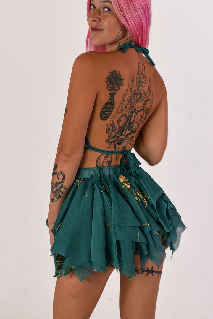 Mystic Lagoon Halter Top and Skirt Set