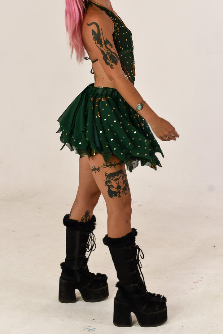 Enchanted Forest Halter Top and Skirt Set