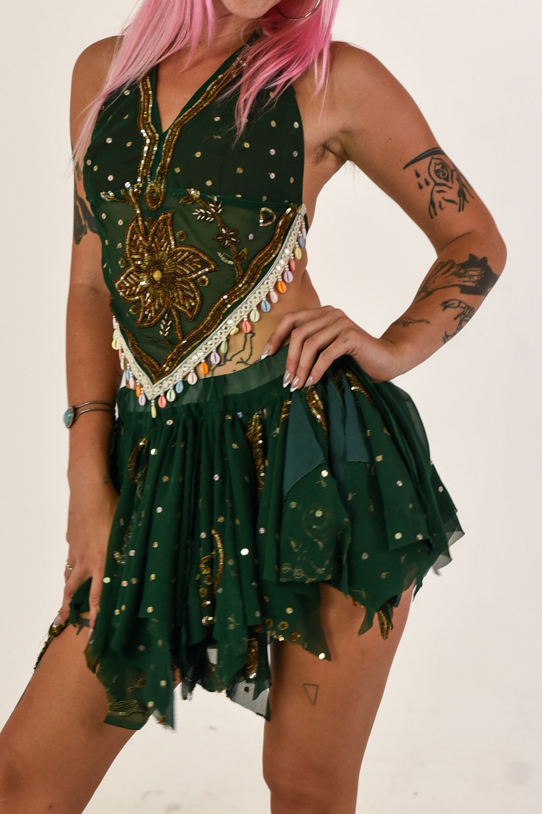 Enchanted Forest Halter Top and Skirt Set
