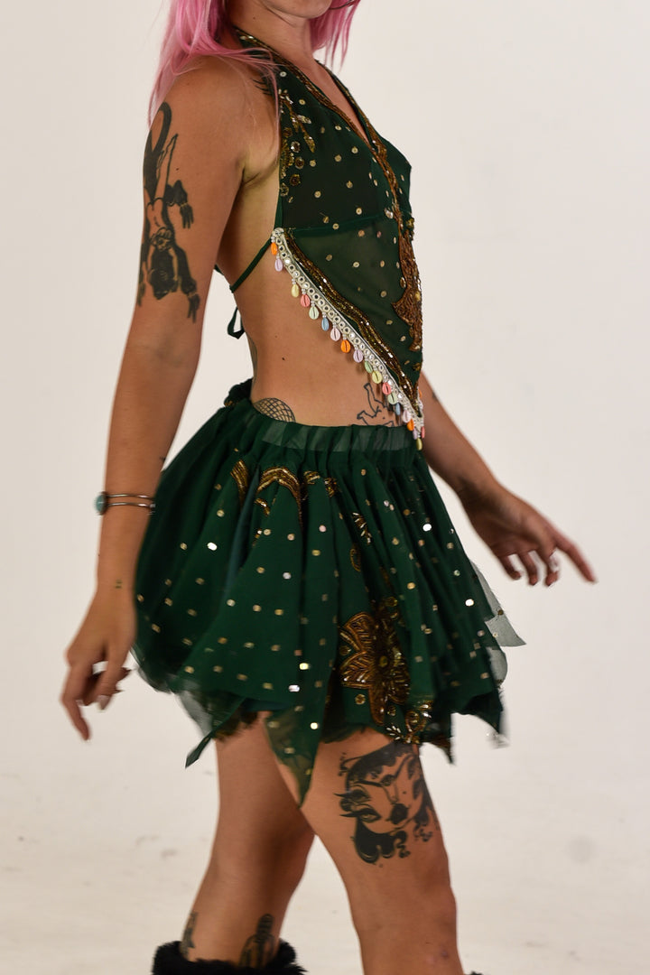 Enchanted Forest Halter Top and Skirt Set