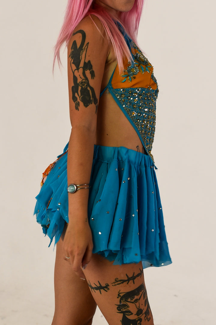 Sunset Lagoon Halter Top and Skirt Set