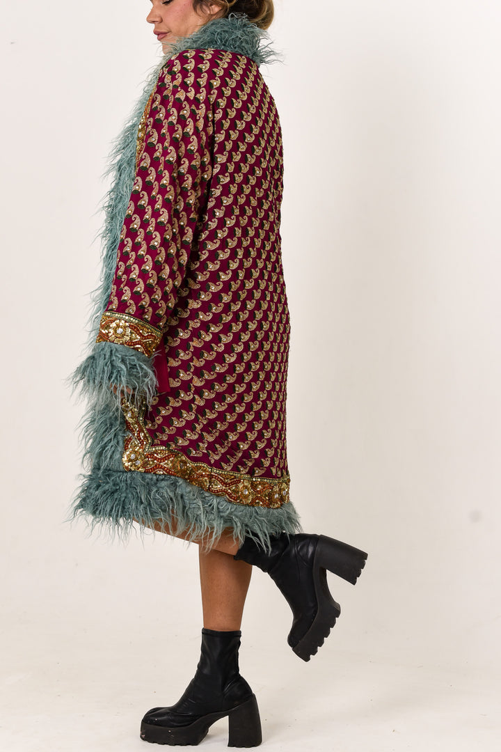 Sari Coat Fern | Size XL UK 14-16