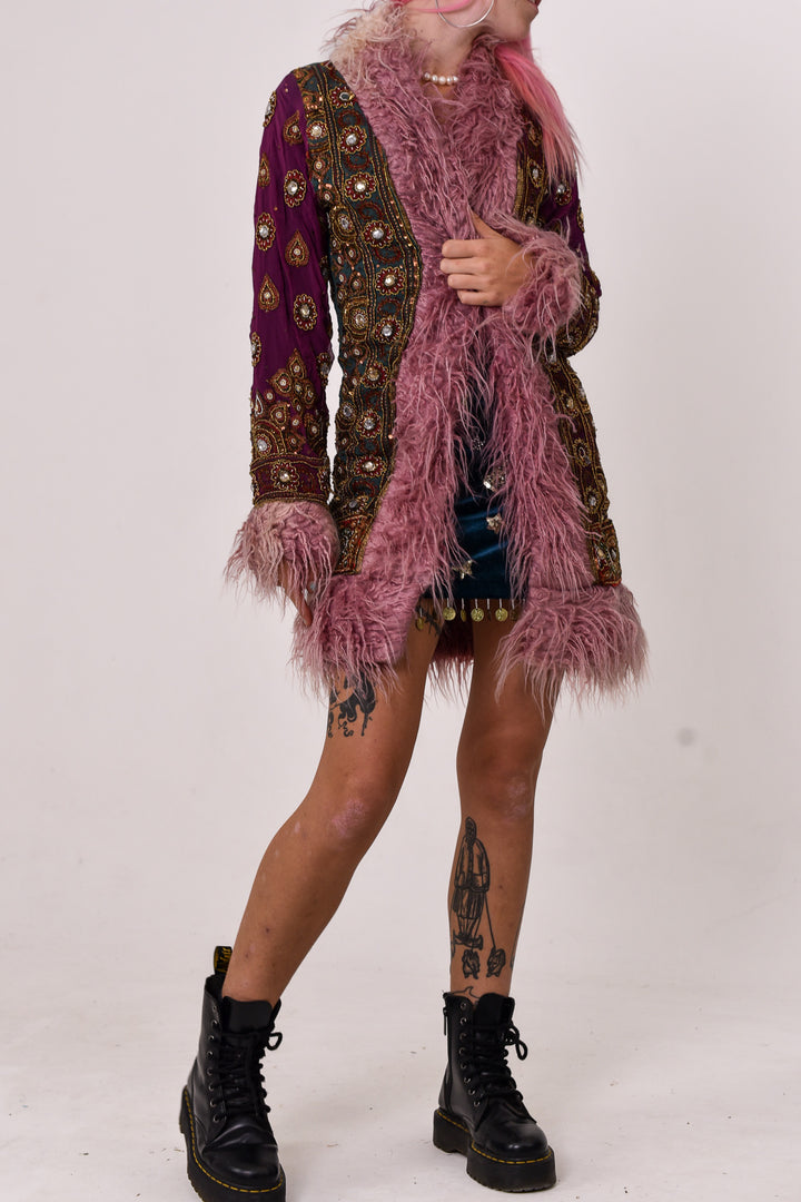 Sari Coat Fauna | S Size UK 8-10