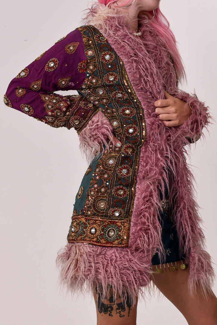 Sari Coat Fauna | S Size UK 8-10